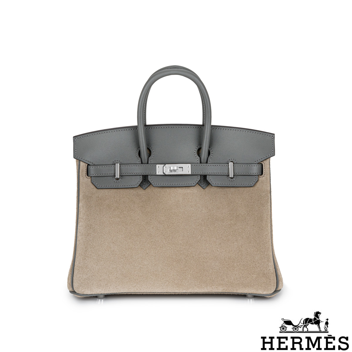 Hermès Birkin 25cm Gris Caillou Grizzly/ Gris Meyer Swift PHW